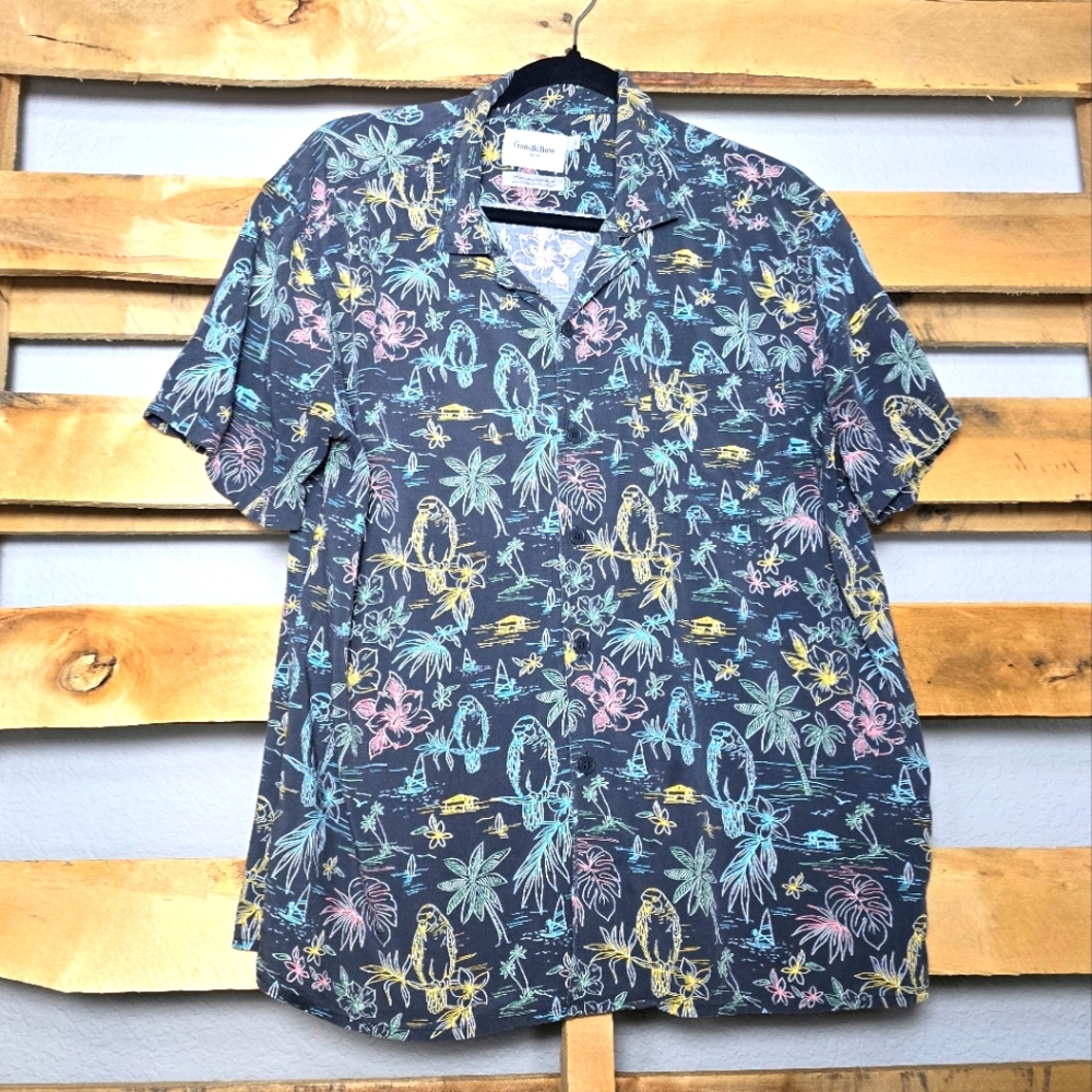 Goodfellow shirt Size:L Color:Gray/multi